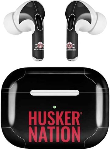 Skinit Skinit Audio Audio Skin متوافق مع Airpods Pro 2nd Gen - جامعة نبراسكا هوسكر تصميم الأمة in Kuwait