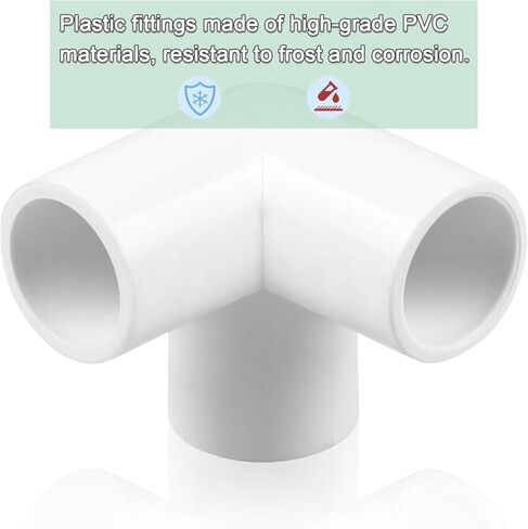 KEJJNYER 24 Pack 4 Way 1/2 Inch PVC Fittings Pipe, Heavy Duty PVC Pipe Fittings Connectors for Building PVC Furniture, Greenhouse Shed Pipe, PVC Pipe Joint in Kuwait