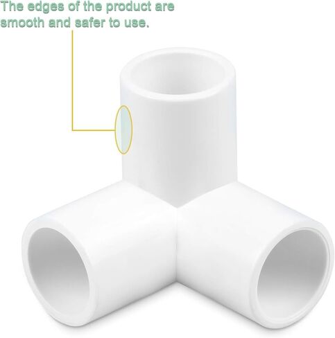 KEJJNYER 24 Pack 4 Way 1/2 Inch PVC Fittings Pipe, Heavy Duty PVC Pipe Fittings Connectors for Building PVC Furniture, Greenhouse Shed Pipe, PVC Pipe Joint in Kuwait