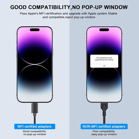 [Apple MFi Certified] iPhone 3.5mm Headphone Jack Adapter,2 Pack Lightning to 3.5mm Earphones Jack Adapter Cord Dongle Aux Cable Converter Accessories Compatible with iPhone14 13 12 11/Xs/XR in Saudi Arabia