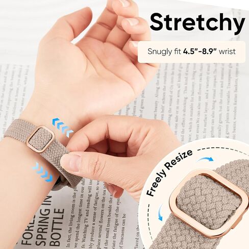 5 Pack Slim Braided Stretchy Bands Compatible with Apple Watch Band 40mm 41mm 42mm 38mm 44mm 45mm 46mm 49mm Women Men, Thin Elastic Nylon Solo Loop Straps for iWatch Series 10 9 8 7 6 5 4 3 SE Ultra in Saudi Arabia