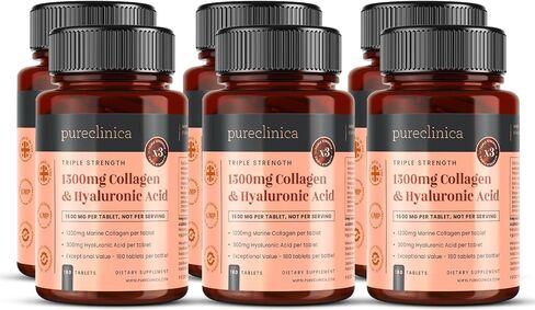 1500mg UltraColl Collagen (1200mg) and Hyaluronic Acid (300mg) x 180 Tablets - 6 Months Supply in Saudi Arabia