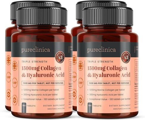 1500mg UltraColl Collagen (1200mg) and Hyaluronic Acid (300mg) x 180 Tablets - 6 Months Supply in Saudi Arabia