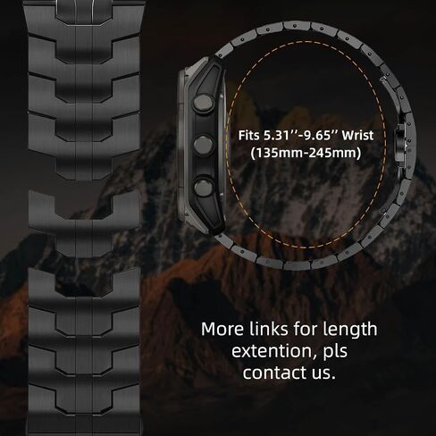 26mm Mecha Steel Bands Compatible for Garmin Fenix 8 51mm/7X/6X/5X Plus Band,Quick Fit Rugged Utra Metal Strap with Folding Clasp for Fenix 3/3 HR/Tactix/Epix Pro2 51mm/Instinct 3-50mm/Instinct 2X Men in Saudi Arabia