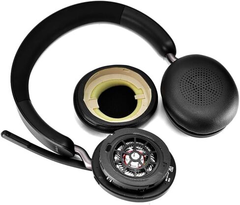 وسائد أذن 45H - غطاء وسادة أذن بديل متوافق مع Jabra Evolve2 65 (65MS 65UC USB) / Evolve2 40 (40UC 40MS USB) / سماعة رأس لاسلكية Elite 45h على الأذن، جلد بروتين أكثر نعومة (ذهبي) in Saudi Arabia