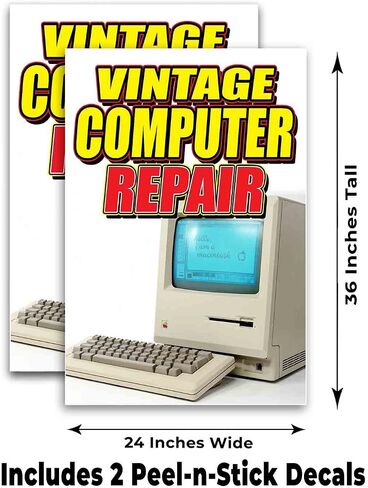 Vintage Computer Repair (24" x 36") 4Mm Corrugated Plastic Panel, Graphics Applied to 1 Side (Pk of 2) |Electronics, Laptops, Refurbish in Kuwait