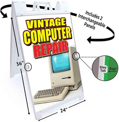 Vintage Computer Repair (24" x 36") 4Mm Corrugated Plastic Panel, Graphics Applied to 1 Side (Pk of 2) |Electronics, Laptops, Refurbish in Kuwait