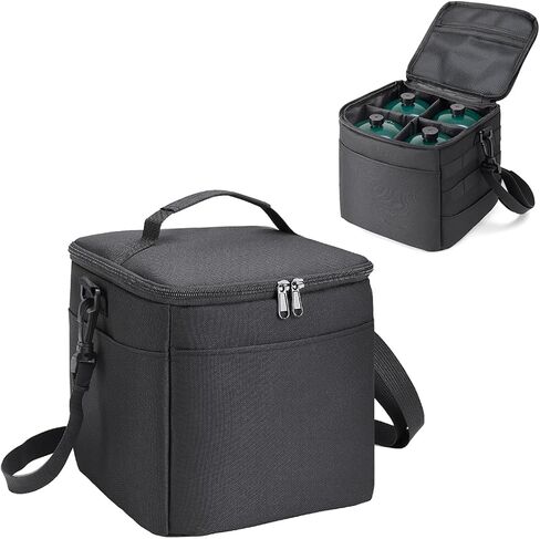 حمل خزان بروبان مقاوم للمواد الثقيلة 1 رطل مع حقيبة حشوة | 4 أسطوانة تخزين أسطوانة تخزين أسطوانة مع حزام قابل للتعديل ، جيوب 3 جوانب وفواصل قابلة للفصل in Kuwait