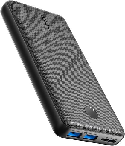 Anker Portable Charger ، 325 Power Bank (PowerCore Essential 20k) ، حزمة بطارية 20K مع شحن 15W ، PowerIQ ، 2 USB-A ، 1 Micro USB ، 1 منافذ USB-C الإدخال والمخرجات لسلسلة iPhone و AirPods والمزيد in Saudi Arabia