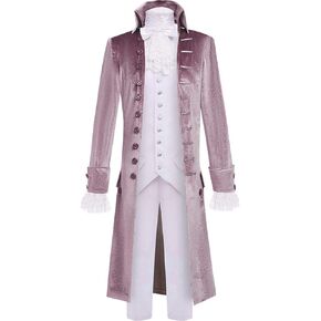 Kid Boy Colonial Costume Medieval Alexander Hamilton Vintage Tailcoat Formal Child Uniform Victorian Frock Coat