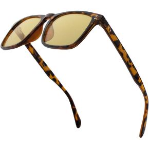 VITENZI Night Vision Glasses for Men and Women Anti Glare Safety for Night Day Driving HD Yellow Tinted Sunglasses Trento