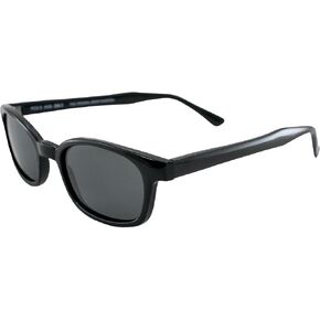 Pacific coast sunglasses Original X-KD's Biker Shades 20% Larger Black Frames Polarized Grey Lens