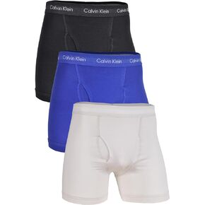 Calvin Klein Men's Cotton Stretch 3-Pack Boxer Brief (Phantom, Small)