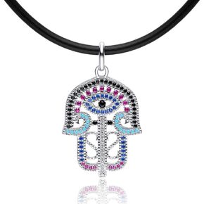 Karseer بلورات ملونة تخريمية همسة سحر اليد قلادة قلادة مجوهرات هدية للنساء أو الفتيات in Kuwait