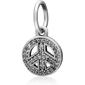 سحر رمز السلام المتدلي من الفضة الإسترليني عيار 925 مناسب لأساور سحر الموضة in Kuwait