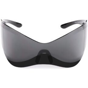 SunnyPro Futuristic Oversized Sunglasses for Women Men Fashion Wrap Around Shield