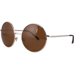 zeroUV Super Large Oversized Metal Round Circle Sunglasses