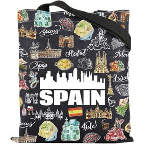 ENSIANTH Spain Travel Gift Espana Travel Tote Bag Europe Country Trip Gift European Vacation Handle Bag Spain Lover Gift