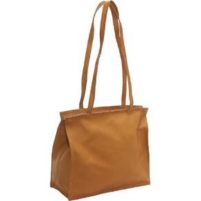 Leather Simple Tote - Premium Full-Grain Colombian Vaquetta Leather Bag, Dual Straps, 12.5" x 10.75" x 5"