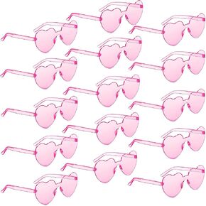 ZHANGBY 15 Pairs Heart Sunglasses for Women Frameless Trendy Transparent Color Party Glasses in Kuwait