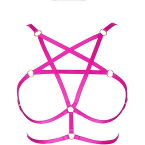 Women's Harness Bra Punk Carnival Elastic Adjustable Bra Punk Gothic Carnival Dance Costume (0507)