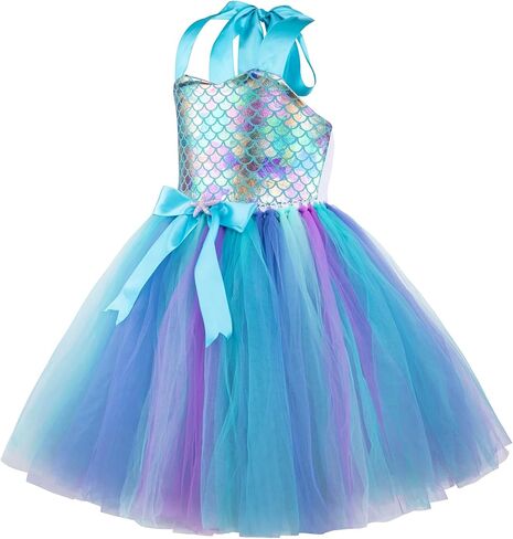 مجموعة كاملة من فستان حورية البحر من توتو دريمز للفتيات في عيد ميلاد الهالوين وهدايا حفلات التنكرية in Kuwait