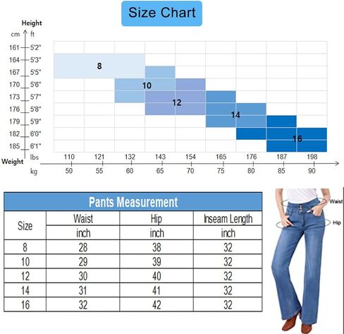 بنطلون جينز YUSHOW واسع للنساء بنطال جينز عالي الخصر للتخسيس من قماش الدنيم قابل للتمدد مستقيم وواسع الساق in Kuwait