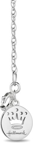 Hallmark Fine Jewelry Faith Cross Necklace Pendant in Sterling Silver with 14K Rose Gold Plating Heart and Diamonds, Metal, white-diamond in Saudi Arabia