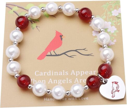 Memorial Jewelry Cardinal Necklace When cardinals appear your loved one is near Sympathy Gift for Women Girls in Saudi Arabia