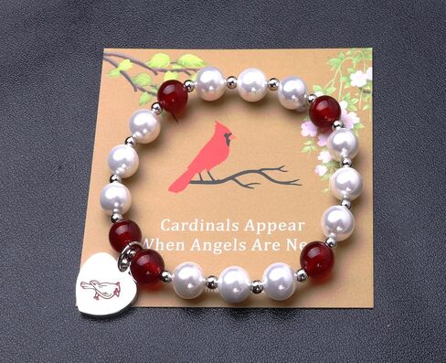 Memorial Jewelry Cardinal Necklace When cardinals appear your loved one is near Sympathy Gift for Women Girls in Saudi Arabia