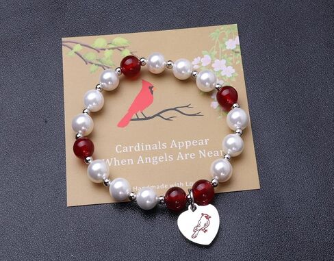 Memorial Jewelry Cardinal Necklace When cardinals appear your loved one is near Sympathy Gift for Women Girls in Saudi Arabia