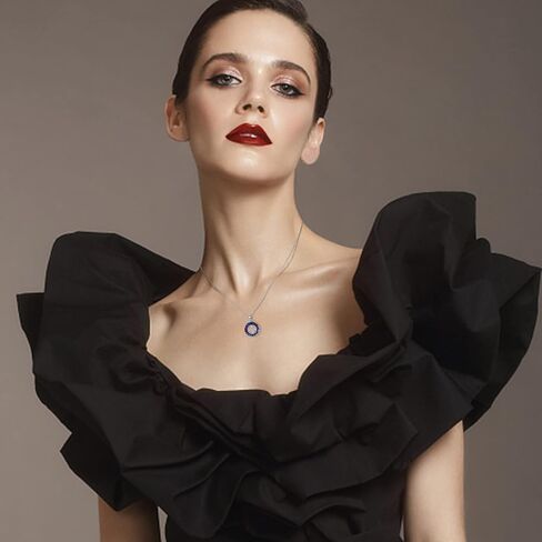 أربع أوراق البرسيم قلادة مع عقدة سلتيك أيرلندية وشكل دائري ملون كريستال S925 قلادة من الفضة الاسترليني للنساء الفتيات, فضة استرلينية, لا تعرف in Kuwait