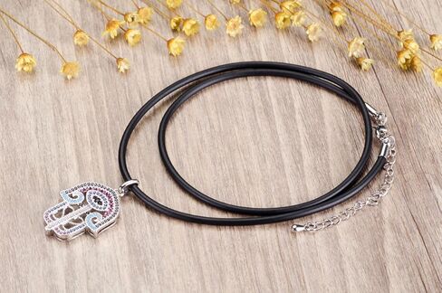 Karseer بلورات ملونة تخريمية همسة سحر اليد قلادة قلادة مجوهرات هدية للنساء أو الفتيات in Kuwait