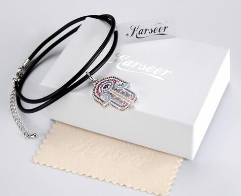 Karseer بلورات ملونة تخريمية همسة سحر اليد قلادة قلادة مجوهرات هدية للنساء أو الفتيات in Kuwait