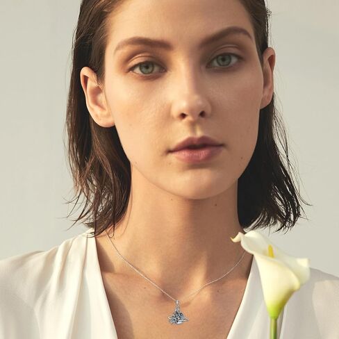 LEECCI Valentine's Day Gifts for Her Planet Necklace for Women 925 Sterling Silver Saturn Planet Rose Pendant Necklace Space Planet Jewelry Gifts for Women Girls in Kuwait