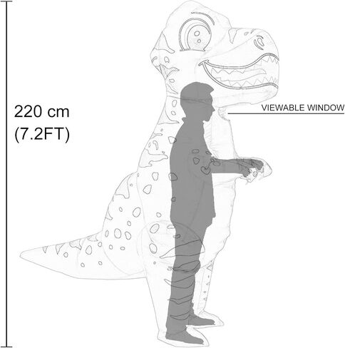RHYTHMARTS Dinoasur Inflatable Costume T-rex Costume Inflatable Costume Adult in Kuwait