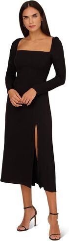 Adrianna Papell Women's Midi Light Crepe Dress in Saudi Arabia