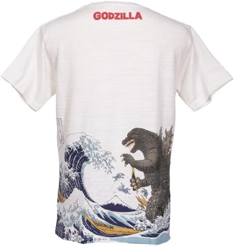 Godzilla T-Shirt Thirty-six Views of Mt. Fuji Hokusai White in Saudi Arabia
