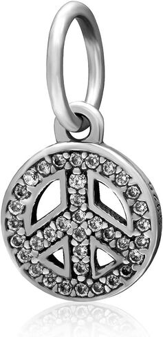 سحر رمز السلام المتدلي من الفضة الإسترليني عيار 925 مناسب لأساور سحر الموضة in Kuwait