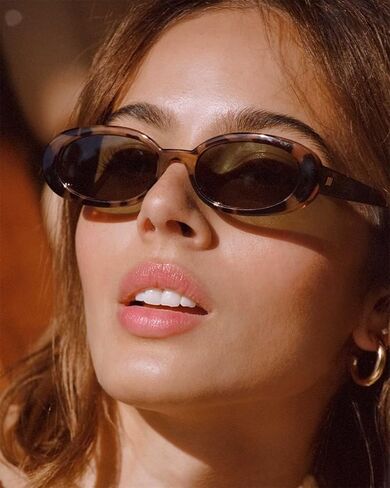 نظارات شمسية GIFIORE كلاسيكية بيضاوية للنساء، نظارات شمسية بإطار بيضاوي صغير على الموضة بظلال على الطراز العتيق للتسعينيات in Kuwait