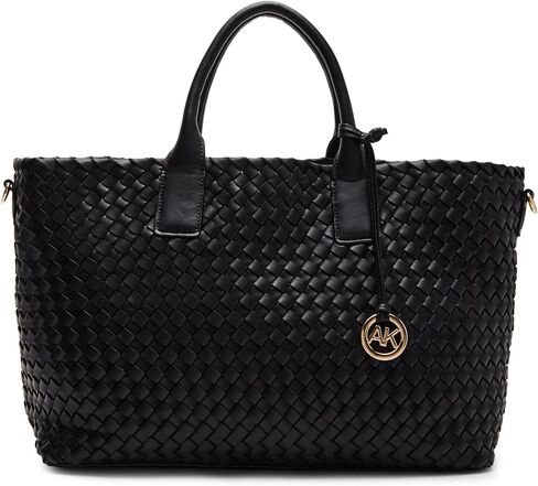 Anne Klein Womens Large Woven Tote with Pouch in Saudi Arabia