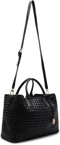 Anne Klein Womens Large Woven Tote with Pouch in Saudi Arabia