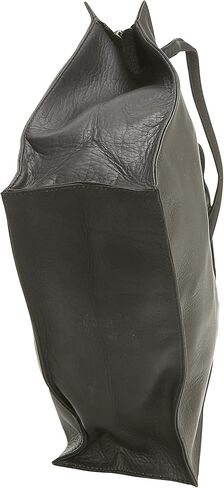 حقيبة جلدية بسيطة - حقيبة جلدية فاخرة من جلد فاكيتا الكولومبي المحبب بالكامل، أشرطة مزدوجة، 12.5 بوصة × 10.75 بوصة × 5 بوصة in Kuwait