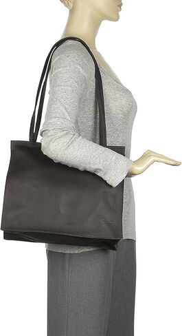 حقيبة جلدية بسيطة - حقيبة جلدية فاخرة من جلد فاكيتا الكولومبي المحبب بالكامل، أشرطة مزدوجة، 12.5 بوصة × 10.75 بوصة × 5 بوصة in Kuwait