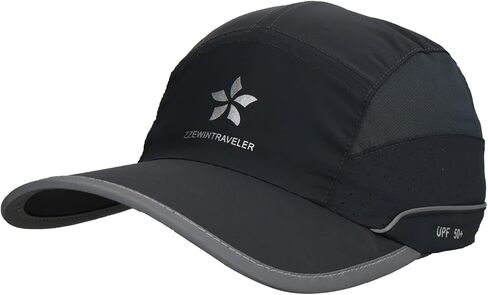 ZZEWINTRAVELER UPF50+ قبعة الجري سريعة الجفاف قبعات رياضية عاكسة خفيفة الوزن غير منظمة قبعة بيسبول للجنسين in Kuwait