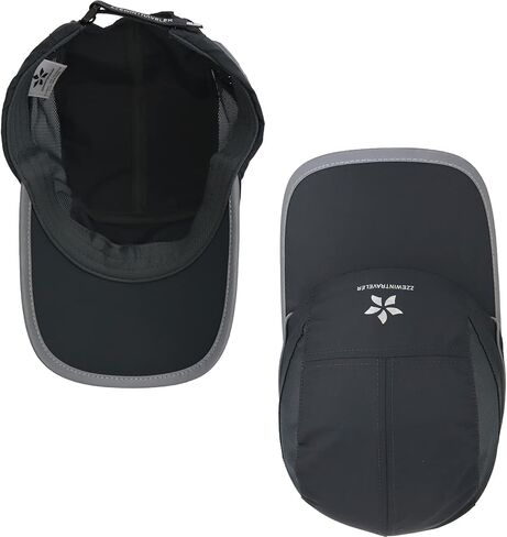 ZZEWINTRAVELER UPF50+ قبعة الجري سريعة الجفاف قبعات رياضية عاكسة خفيفة الوزن غير منظمة قبعة بيسبول للجنسين in Kuwait
