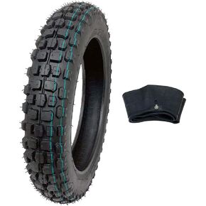 MMG Bundle Combo Tire and Inner Tube Size 2.50-14 Inner Tube TR4 Valve Stem, Motorcycle Off Road Knobby