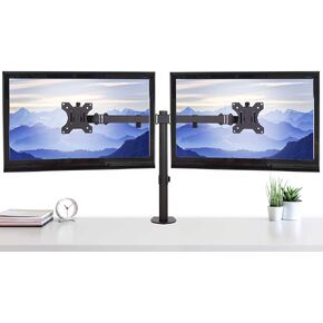 Stand Steady 2 Monitor Mount Desk Stand | Height Adjustable Double Monitor Stand with Desk Clamp| Full Articulation VESA Mount Fits Most LCD/LED Monitors 13-32 Inches (2 Arm Clamp)