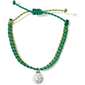 GIMMEDAT Volleyball Girls Heart Sports Charm Bracelet 100% Waterproof Adjustable Jewelry Gift