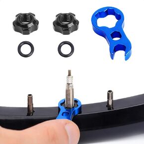 Bike Vacuum Tire Valve Nut, Presta Inner Tube Spool Wrench Tool, Mountain or Road Bicycle Accessories